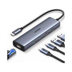 UGREEN 6-in-1 USB-C HUB Docking Station with LAN & Power Port -45320