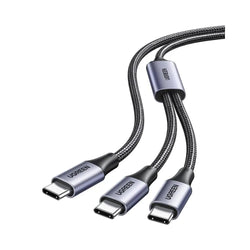 UGREEN USB-C to 2 * USB-C 100W Braided Cable & Aluminum Body -35087