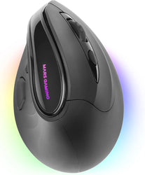 Mars Gaming MMSK – Vertical Gaming Mouse – Tri-Mode Wireless – RGB – Bluetooth / 2.4G / Wired – 9 Buttons – Black
