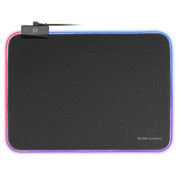 Mars Gaming MMPRGBL – RGB Gaming Mousepad – 365 × 265 × 4 mm – Nanotextile – 12 RGB Modes – Black