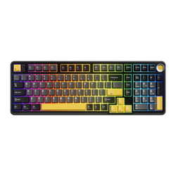 Mars MECHANICAL HOT-SWAP FULL-SIZE RGB MULTIMEDIA GAMING KEYBOARD QUITCORE SILENT,YELLOW SWITCH BLACK