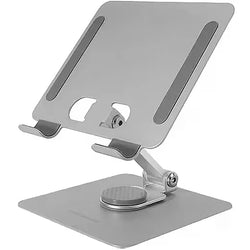 Mars Gaming MARSSW – Slim & Foldable Smartphone Stand – Aluminium – 360° Rotation – 180° Adjustment – Silver Grey