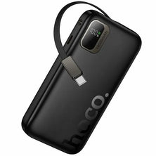 Hoco Q51 10000 mAh Power Bank with Built‑In Retractable USB‑C Cable – PD 20W Fast Charging, LED Battery Display, Compact Portable Charger