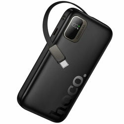 Hoco Q51 10000 mAh Power Bank with Built‑In Retractable USB‑C Cable – PD 20W Fast Charging, LED Battery Display, Compact Portable Charger
