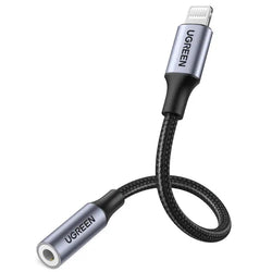 UGREEN Lightning to 3.5mm Audio Female, MFI Apple Certified, Nylon Braid & Aluminum Body -30765