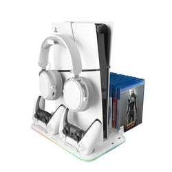 Mars Gaming MPS5-B2 – RGB PS5 Stand with Cooling, Controller Charging & Accessory Organizer