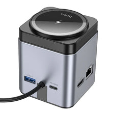 Hoco HB49 9‑in‑1 Docking Station – All‑in‑One USB‑C Hub with HDMI, Ethernet, USB, Card Reader and Wireless Charging
