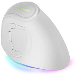 Mars Gaming MMSKW – Vertical Gaming Mouse – Tri-Mode Wireless – RGB – Bluetooth / 2.4G / Wired – 9 Buttons – White