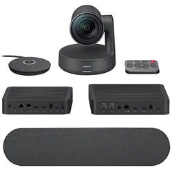 Logitech Rally Video Conferencing System – 4K Camera – Speaker – Mic Pod – Table Hub – Display Hub