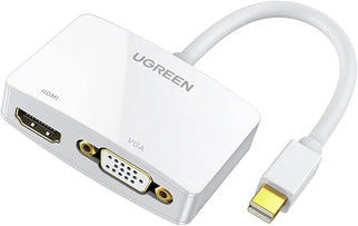 UGREEN Thunderbolt 2.0 4K Mini DisplayPort Male to VGA + HDMI Female Converter – Dual Output Video & Audio Transmission -20421