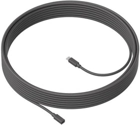 Logitech MeetUp Mic Extension Cable 10m, for Expansion Mic for MeetUp, Black