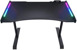 Cougar MARS 120 RGB Gaming Desk with ARGB Lighting, Carbon Fiber Surface, USB Ports & 150kg Steel Frame Stability