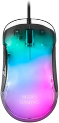 Mars Gaming MMGLOW – Gaming Mouse – 12800 DPI – Chroma-Glow Mirror – 75g – Feather Cable – Black