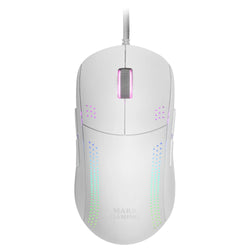 Mars Gaming MMPROW – Gaming Mouse – 32000 DPI – Ultra-Light – RGB – Feather Cable – Ambidextrous – White