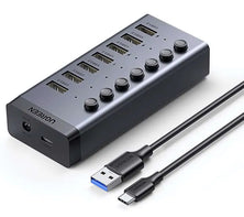 UGREEN USB 3.0 to 7-Port USB 3.0 Hub with Power Port, 4 Fast Charging Ports Supplied -90307