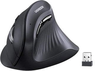 UGREEN Vertical Bluetooth & Silent Wireless Mouse – 4000 DPI, Connect & Switch Up to 3 Devices -25444