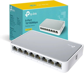TP-Link SF1008D – 8-Port 10/100Mbps Fast Ethernet Switch – Desktop Design – Plug & Play