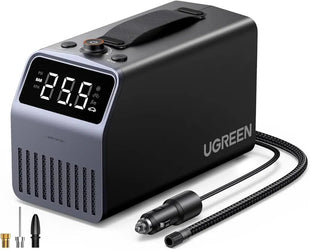UGREEN 150PSI Pro Tire Inflator, Corded & Cordless Built-in Battery, Air Compressor with LED Display, Auto Shutoff & 5 Preset Modes (Car, Bike, Ball) -35976