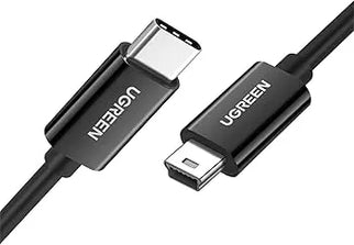 UGREEN High Speed USB-C Male to Mini USB 5-Pin Male Cable – 480Mbps Data Transfer & 2A Charging Power -50445