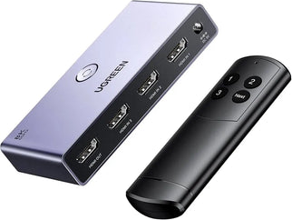 UGREEN Ultra HD 8K @60Hz HDMI 2.1 Switch 3-In-1-Out – Aluminum Body with Remote Control -15604