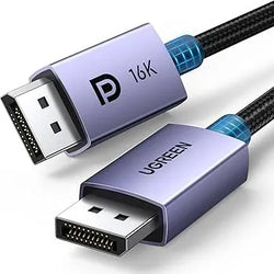 UGREEN 16K DisplayPort 2.1 Male to Male Braided Cable – Stable & Ultra-Fast Connection -15384