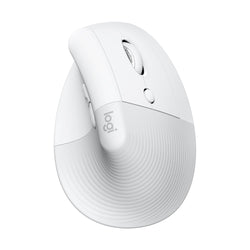 Logitech Lift Vertical Ergonomic Wireless Mouse, Bluetooth & Logi Bolt, 4000 DPI, Off-White