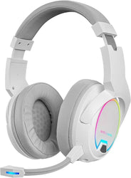 Mars Gaming MHW100W – ARGB Wireless Gaming Headset – 2.4GHz – Stereo – White