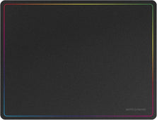 Mars Gaming MMP124 – Gaming Mousepad – 360 × 260 × 3 mm – Nano-Textile – Non-Slip Rubber Base – Rainbow Edge – Black
