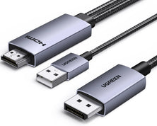 UGREEN HDMI to DisplayPort Cable – 4K@60Hz UHD, 2K 1440P@144Hz/120Hz, 1080P@240Hz/120Hz, Stable Transmission -55329