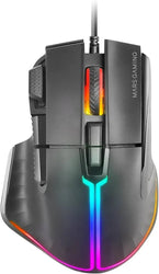 Mars Gaming MMXT – Gaming Mouse – 12800 DPI – RGB – Ergonomic with Thumb Rest – Huano Switches – Black