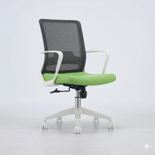 Valencia VL DZY-BQ504 (225) Mid-Back Chair with Mesh Back, Lumbar Support & Soft PP Armrests, 600×560×970 mm