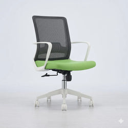 Valencia VL DZY-BQ504 (225) Mid-Back Chair with Mesh Back, Lumbar Support & Soft PP Armrests, 600×560×970 mm
