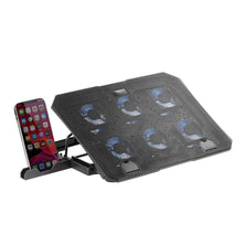 Mars Gaming MNBC13 – ARGB Notebook Cooler & Stand – 13 Fans – LCD Control Screen – Phone Holder – Up to 17