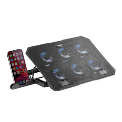 Mars Gaming MNBC13 – ARGB Notebook Cooler & Stand – 13 Fans – LCD Control Screen – Phone Holder – Up to 17