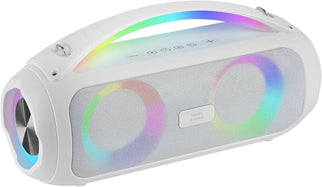 Mars Gaming MSPULSEW – Portable Speaker – Bluetooth 5.3 – RGB – 50W RMS – Ultra-Bass Surround – White