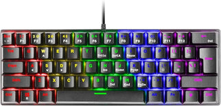 Mars Gaming MK60RUS – Mechanical Keyboard – 60% Compact – FRGB Chroma – Anti-Dust Red Switches – US Layout – Black
