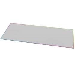 Mars Gaming MMP224W – XXL Gaming Mousepad – 880 × 330 mm – Nano-Textile – Non-Slip Rubber Base – Rainbow Edge – White