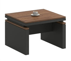 Valencia VL B302-1-S (600) Coffee Table with 50mm Thick Desktop & Legs, 16mm Front Panel, 600×600×420 mm