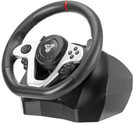 FANTECH R2 Racing Steering Wheel – 180° Rotation, Dual Vibration, Analog Pedals for PC, PS4, PS3, Xbox One & Switch
