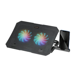 Fantech NC14 – Notebook Cooler, Efficient Cooling Performance, Height Adjustable with Phone Holder