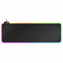 Mars Gaming MMPRGB2 – RGB Gaming Mousepad – XXL 800 × 300 × 4 mm – 2× USB 2.0 Hub – Nanotextile – 12 RGB Modes – Black