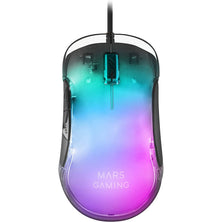Mars Gaming MMGLOWW – Gaming Mouse – 12800 DPI – Chroma-Glow Mirror – 75g – Feather Cable – White