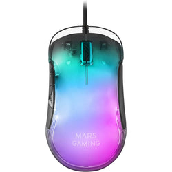 Mars Gaming MMGLOWW – Gaming Mouse – 12800 DPI – Chroma-Glow Mirror – 75g – Feather Cable – White