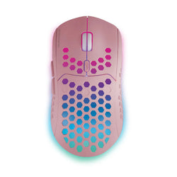 Mars Gaming MMW3P – Wireless Gaming Mouse – 3200 DPI – 2.4GHz – RGB – Rechargeable – 79g – Huano Switches – Pink