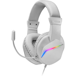Mars Gaming MH122W – Stereo Gaming Headset – 3.5mm Audio + USB LED Power – White