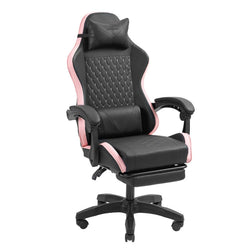 Mars Gaming MGCXBPK – Total Comfort High Performance Ergonomic Gaming Chair – PU Leather – Racing Style – Black & Pink