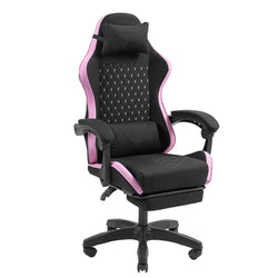 Mars Gaming MGCXFGRPK – Total Comfort High Performance Ergonomic Gaming Chair – Breathable Fabric – Racing Style – Black & Pink