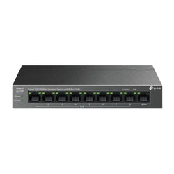 TP-Link LS109P – 9-Port 10/100Mbps Switch with 8-Port PoE+ (63W), Up to 250m Data and Power Transmission in Extend Mode