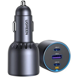 UGREEN 75W 3 Ports Fast Car Charger for Phones, Tablets, iPads, Laptops & MacBooks -35024