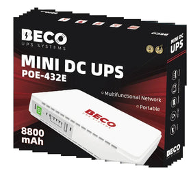 BECO POE-432E MINI DC UPS POE – 8800mAh, 17W, Built-in Lithium Battery, Multi-Voltage Output